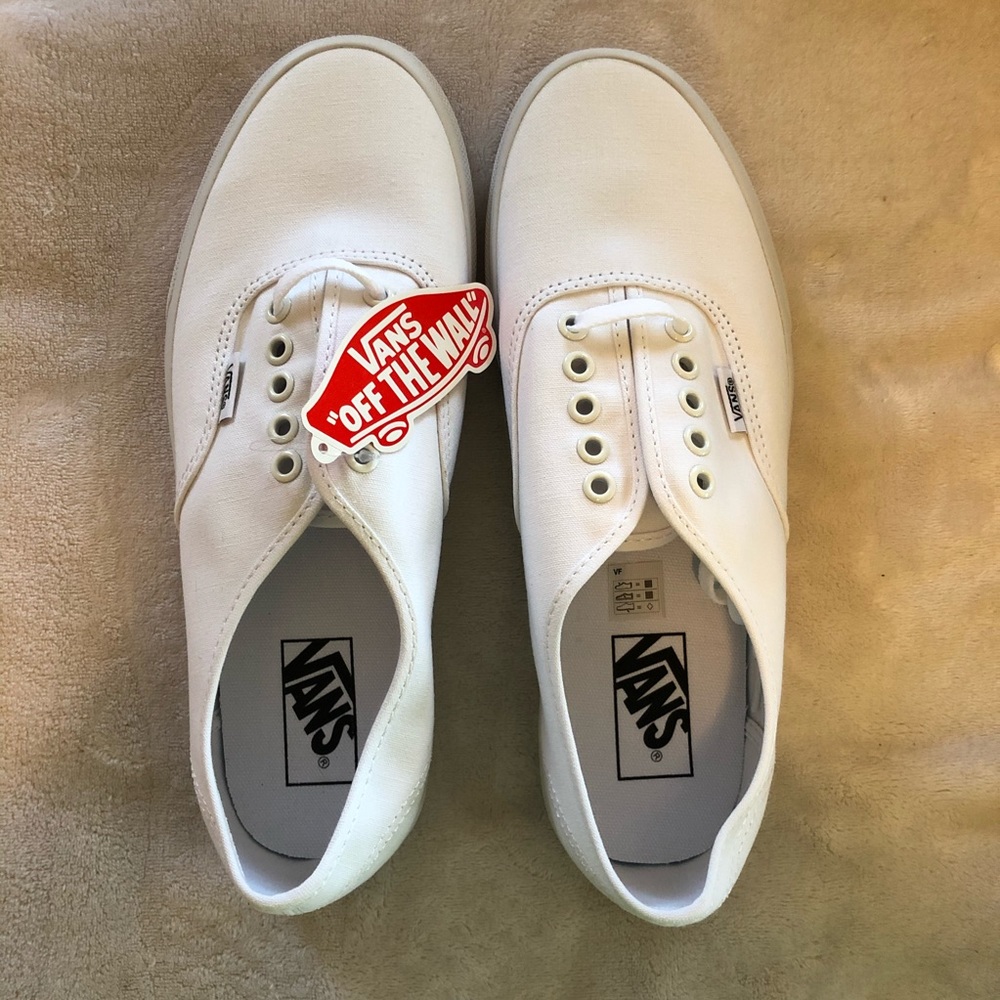 Authentic True White Vans